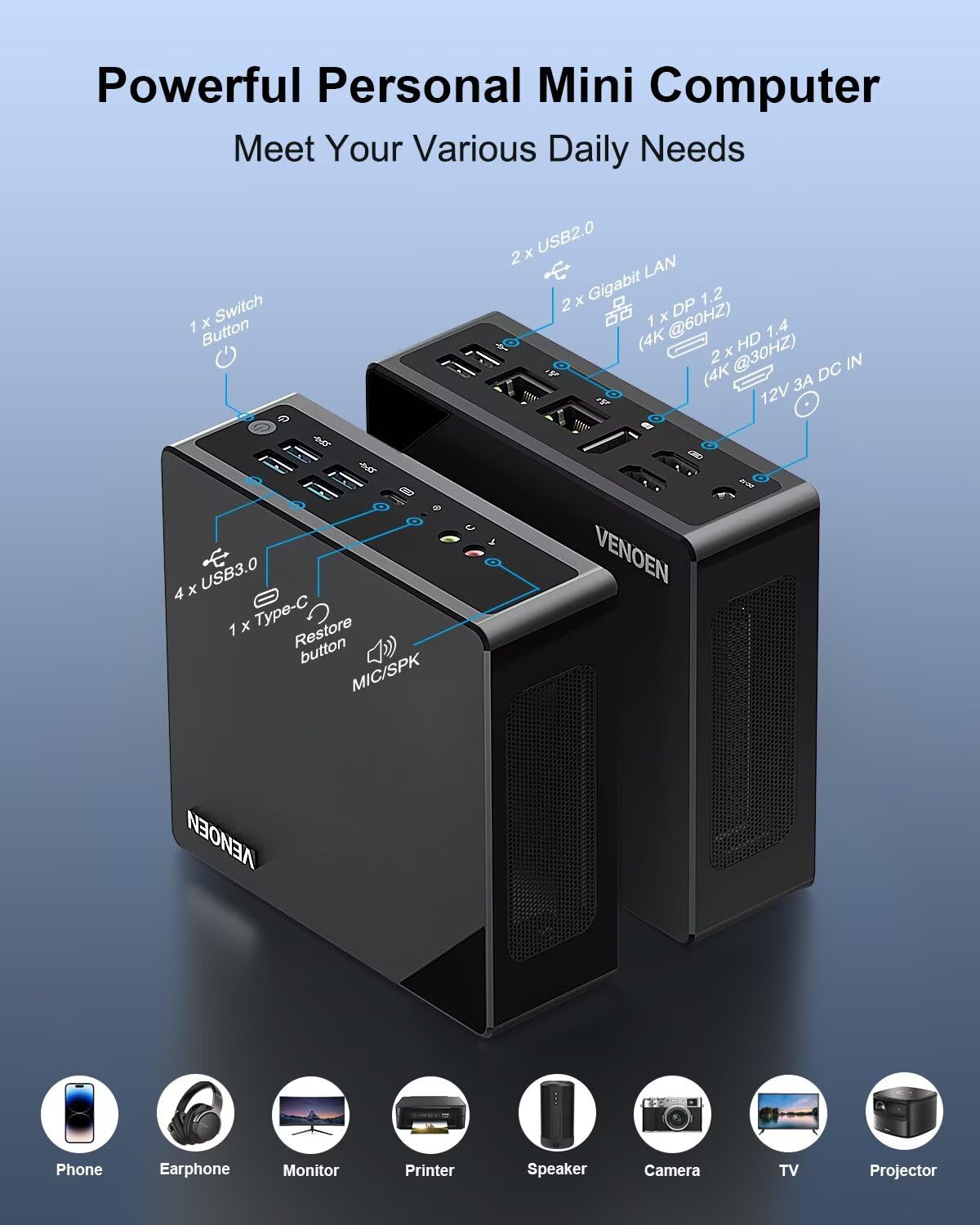 Amazon.com: Win11 Pro Mini PC Twin Lake N150(up to 3.6GHz), Micro